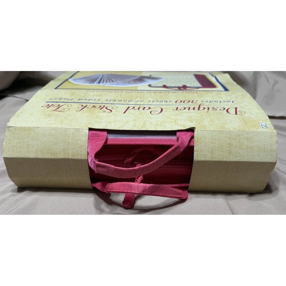 Designer Card Stock Tote 300 Double Sided Sheets Removable‎ Accordion File New